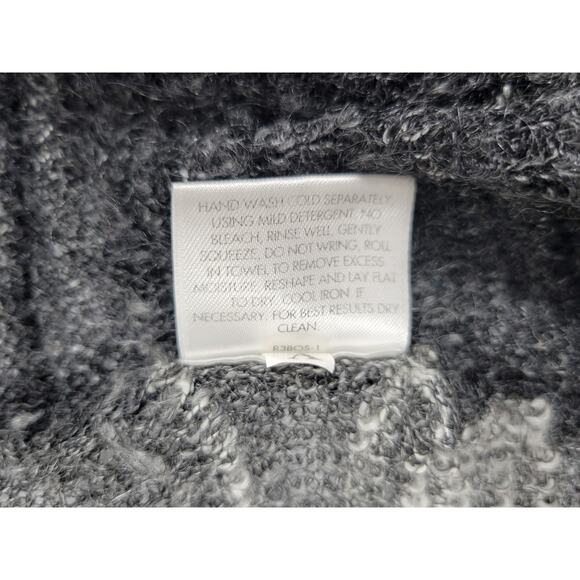 Eileen Fisher  R3BOS-1 Wool Blend Black/Gray Lightweight Knit Cardigan Womens XS - Picture 6 of 9
